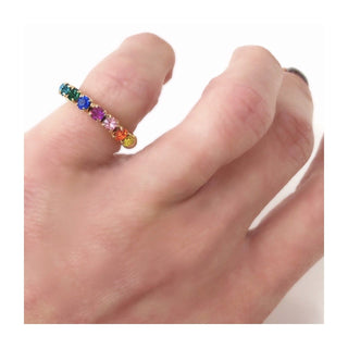 Anello veretta Doppia regolabile da Mignolo Multicolor semplice  (ESCLUSIVA ONLINE)